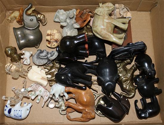 Collection of elephant ornaments